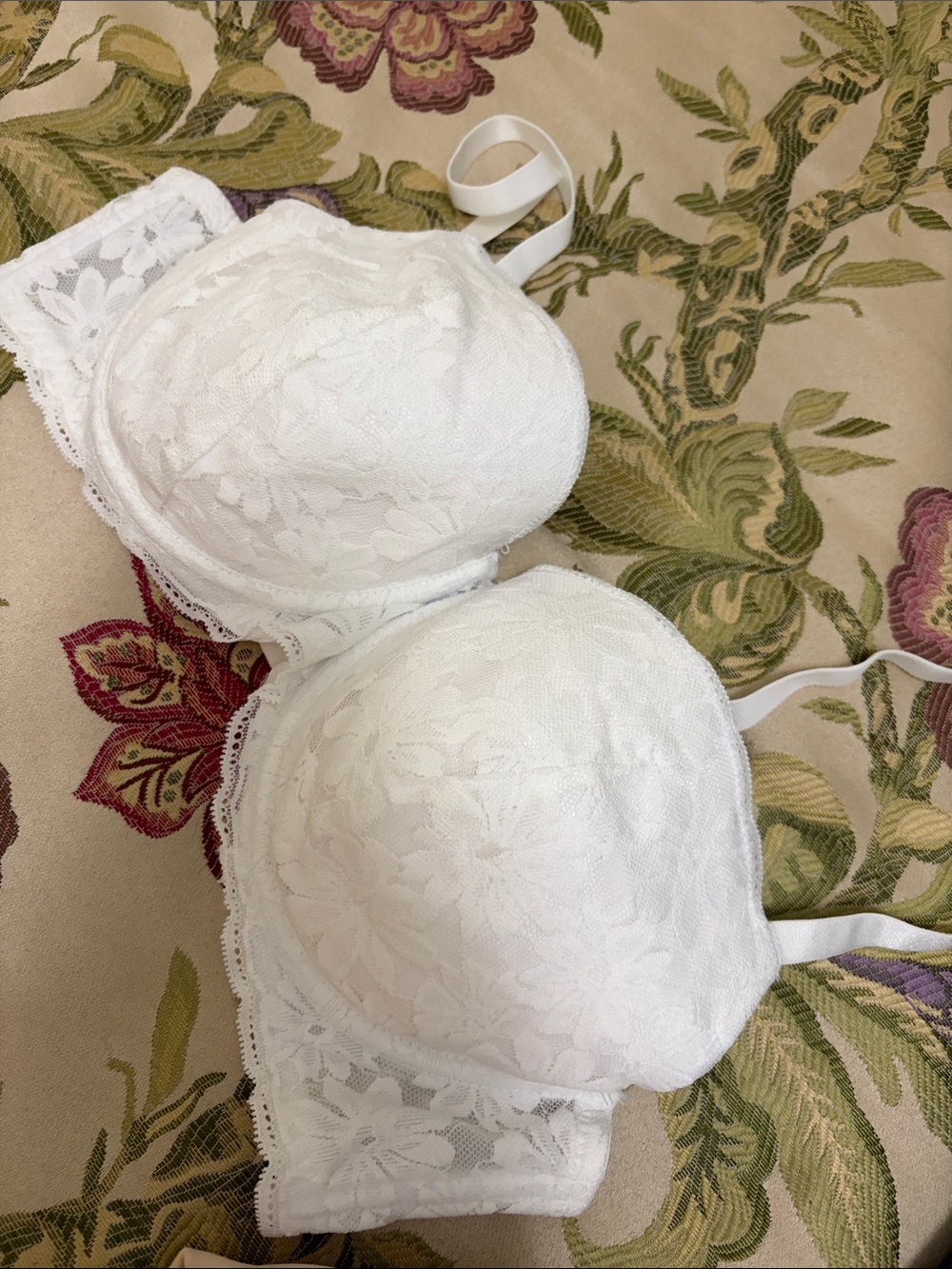No Boundaries White Lace Underwire Bra - Floral Lace
